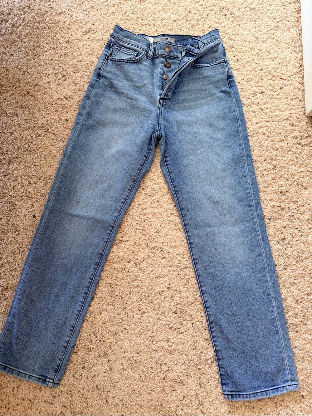 Joe’s High-Rise Button-Fly Women’s Jeans — Light Blue